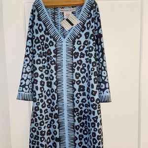Gretchen Scott blue leopard dress
